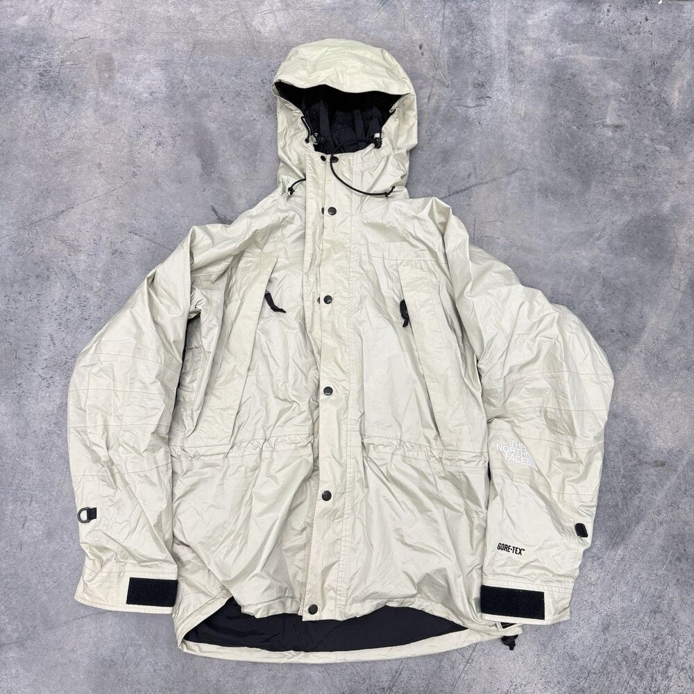 Vintage The North Face Gore Tex Beige Mountain Light Parka Jacket Men's Large